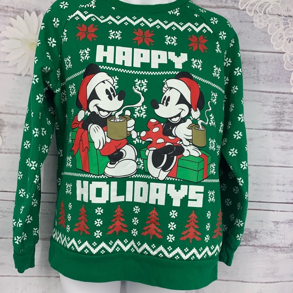 Disney Sweaters - Vintage Christmas sweater Mickey Minnie holiday
